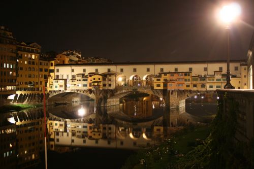 italy golden bridge night