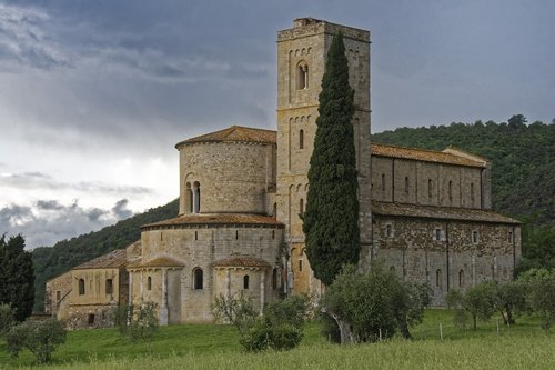 italy  tuscany  abbazia di sant'antimo