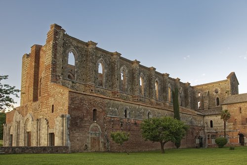 italy  tuscany  abbazia san galgano
