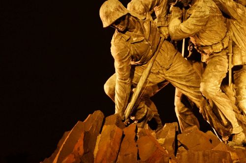 iwo jima washington dc night