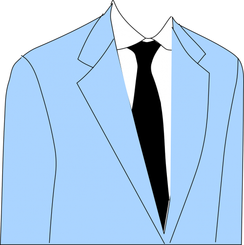 jacket blue tie