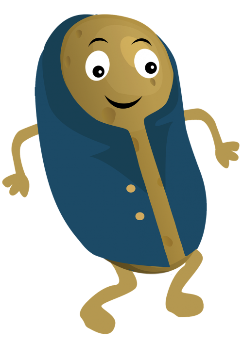 jacket-potato cartoon character