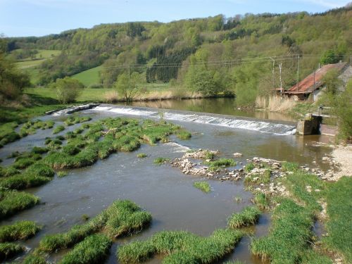 jagst river shore area