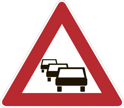 jam traffic sign shield