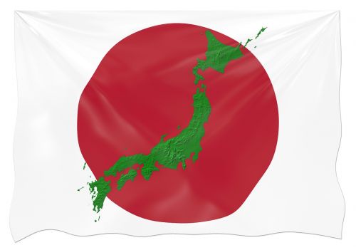 japan flag land