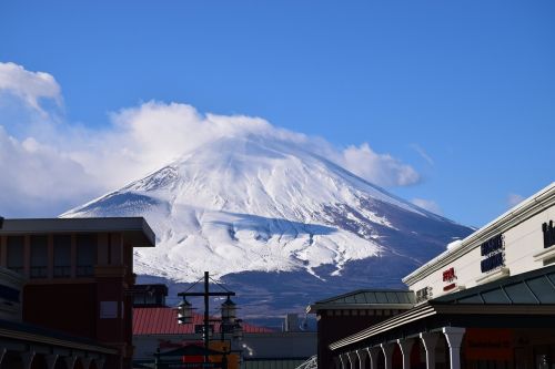 japan mount fuji snow mountain