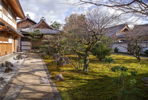 japan  garden  traditional house