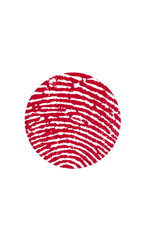 japan flag fingerprint