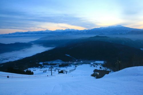 japan mountains sky