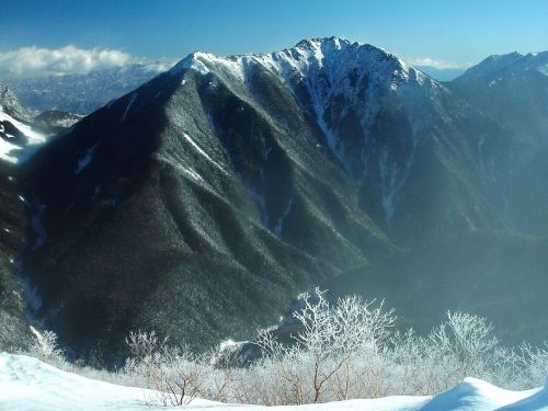 japan mountains winter