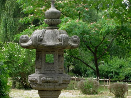 japanese garden stone lamp asian culture