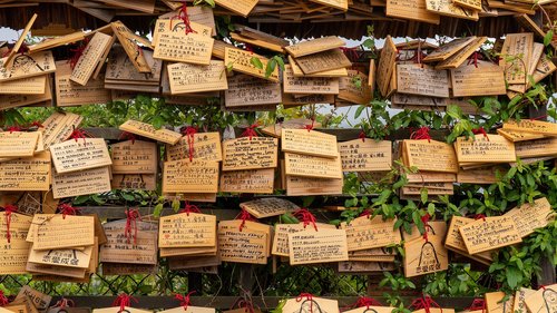 japanese votive  shrine  ema