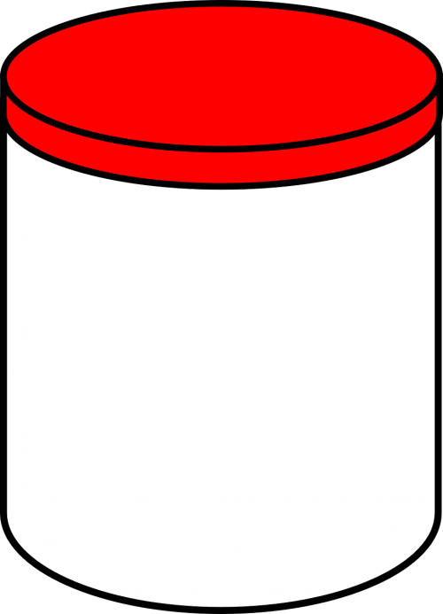 jar white red cup