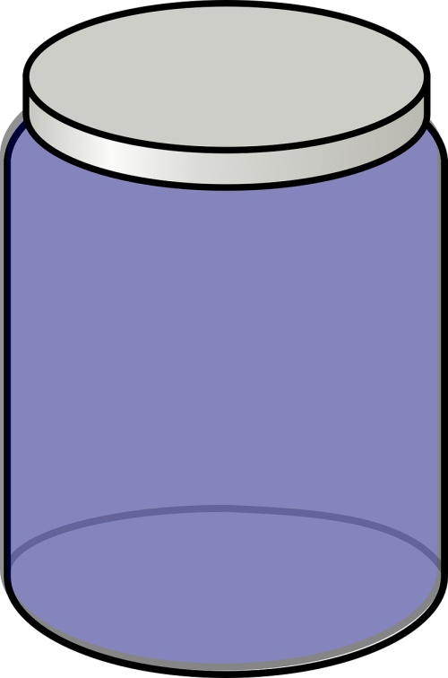 jar glass blue