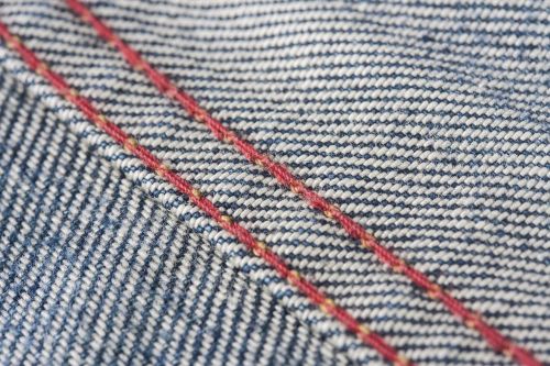 jeans fabric red