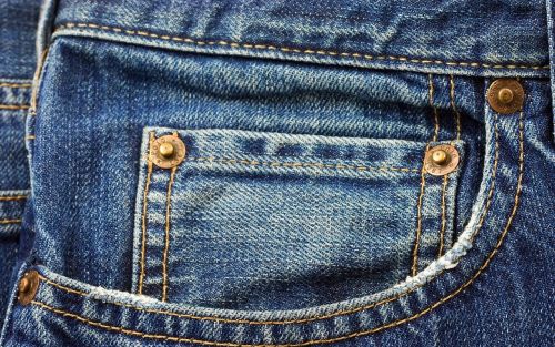 jeans blue pocket