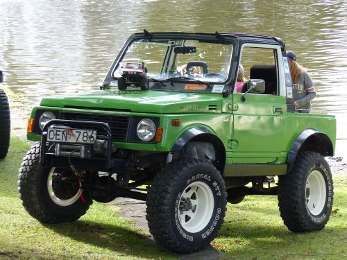 jeep green car show