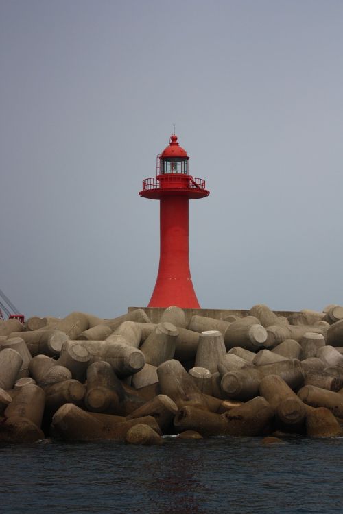 jeju island lighthouse beach