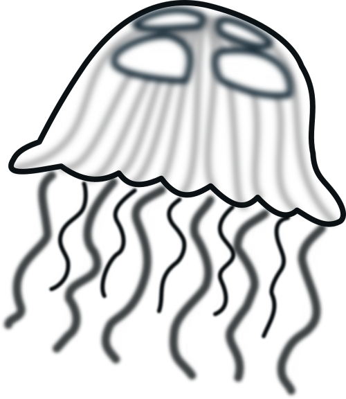 jellyfish black white