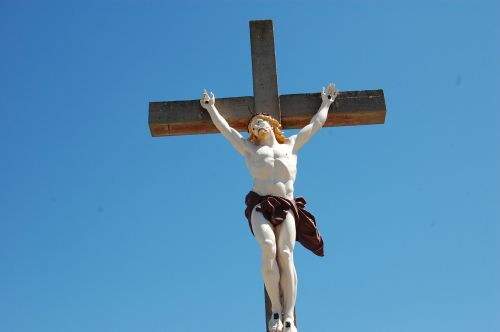 jesus statue cross