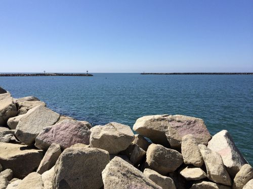 jetty harbor rocks