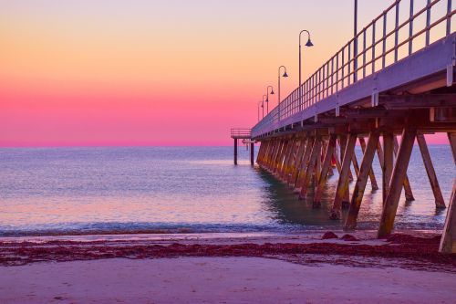 jetty beach sunset