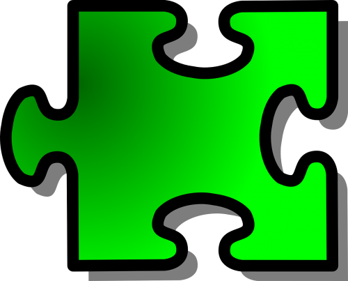 jigsaw green shape