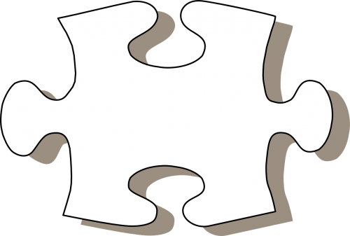 jigsaw puzzle piece black