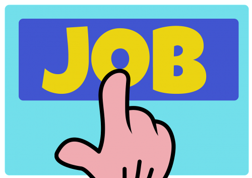 job search application hand