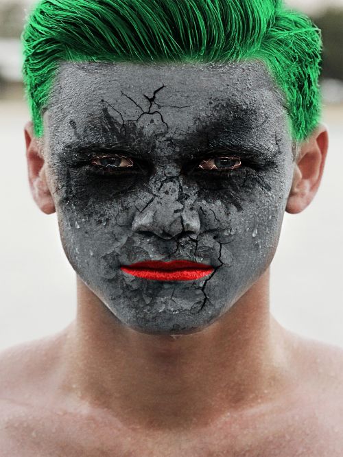 joker portrait green