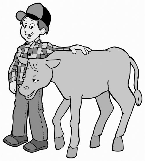 Boy With Cow