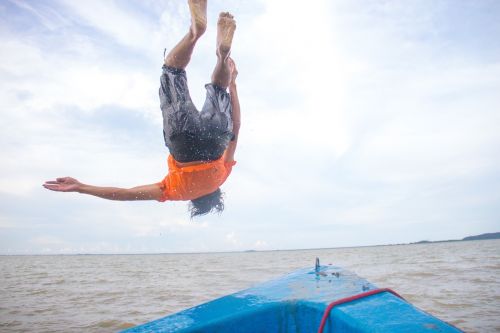 jump backflip water play