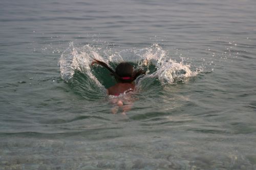 jump swimming water