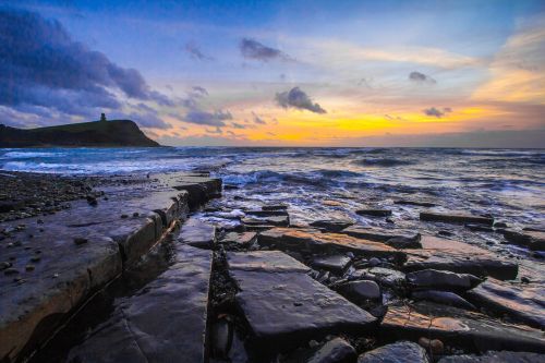 jurassic coast dorset sunset