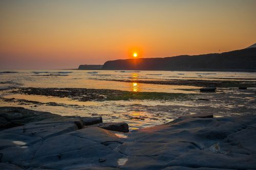 jurassic coast england sunset