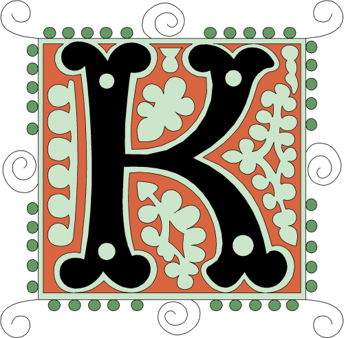 k alphabet vintage