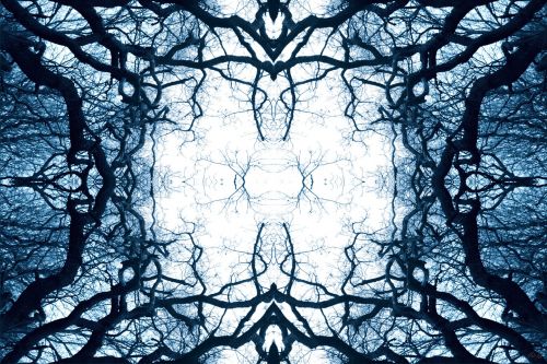 kaleidoscope aesthetic blue