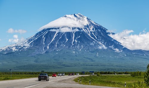 kamchatka  volcano  landscape