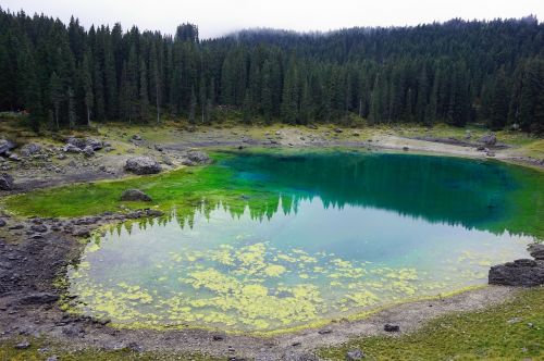 karersee south tyrol dolomites