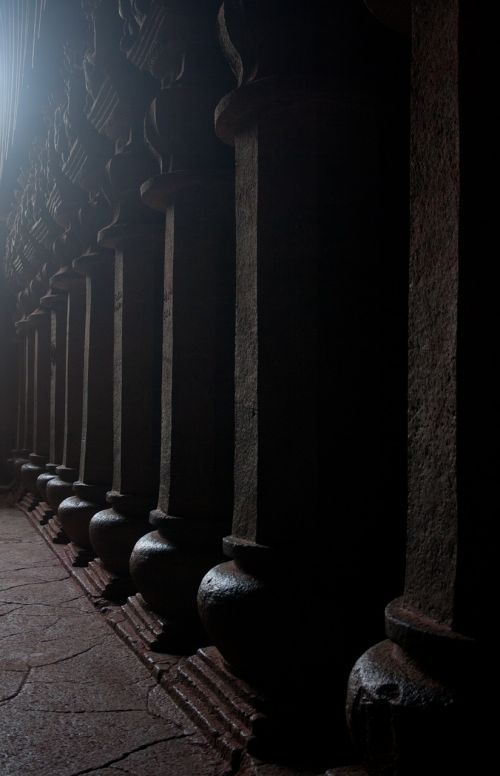 karla caves pillars buddhism