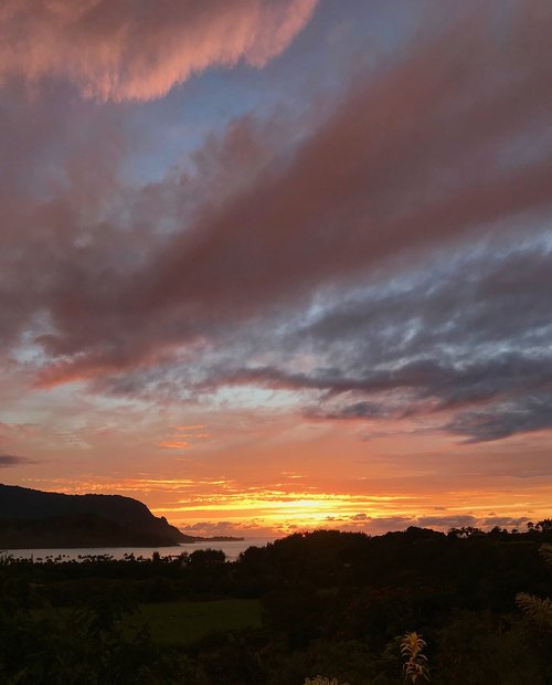kauai  princeville  sunset
