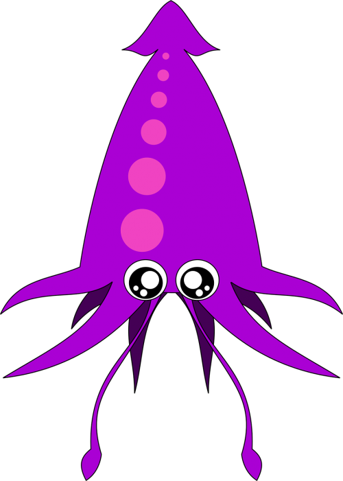 kawaii squid animal