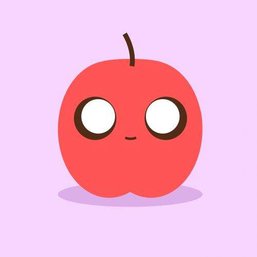 kawaii cute apple