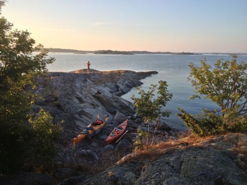 kayak sea sunset