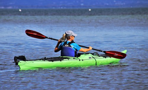 kayak  on the water  lake