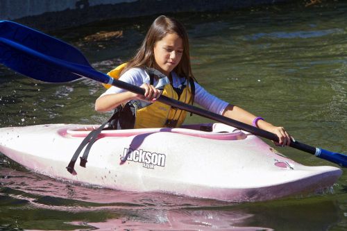 kayak river child