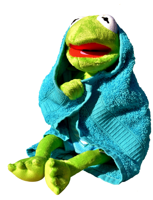 kermit frog towel