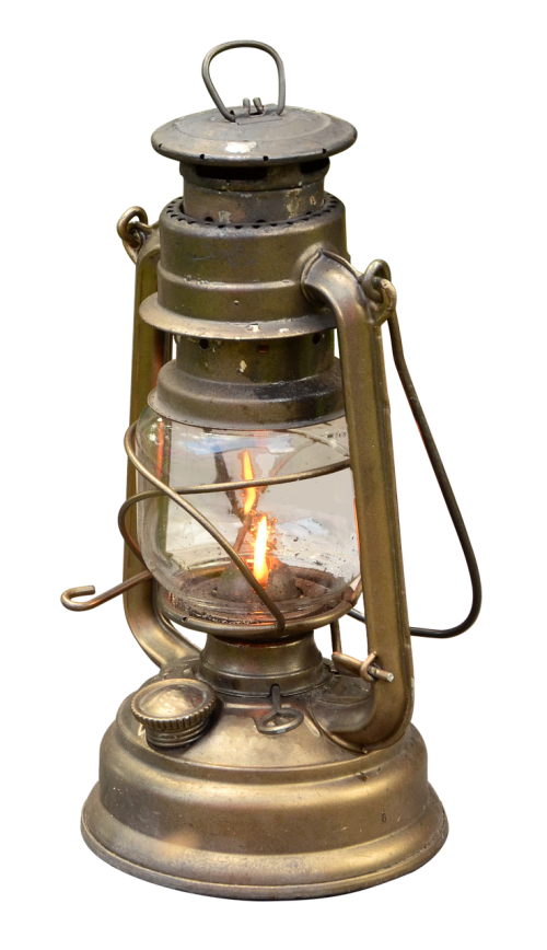 kerosene lamp isolated light