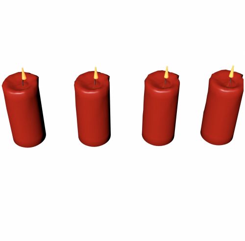 Candles Isolated On White