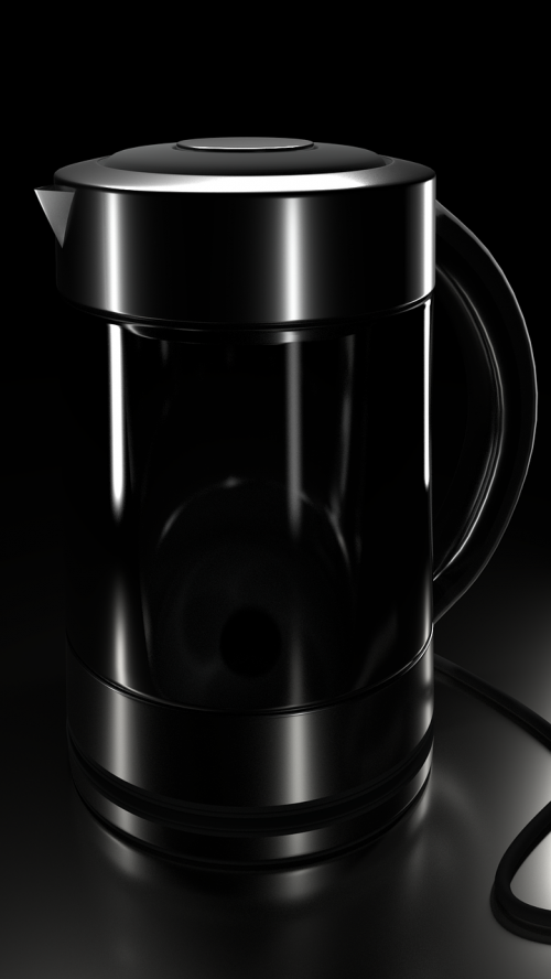 kettle black glass
